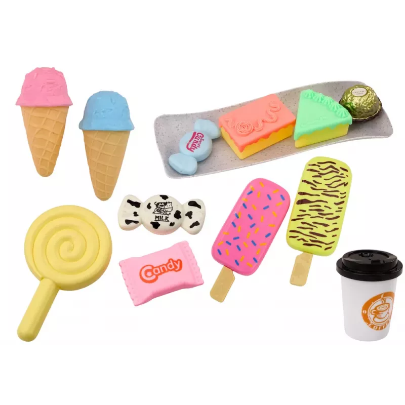 LEAN TOYS Makeiskahvila-sarja Makeiset Figuurit Kahvi Kakku 25 kpl