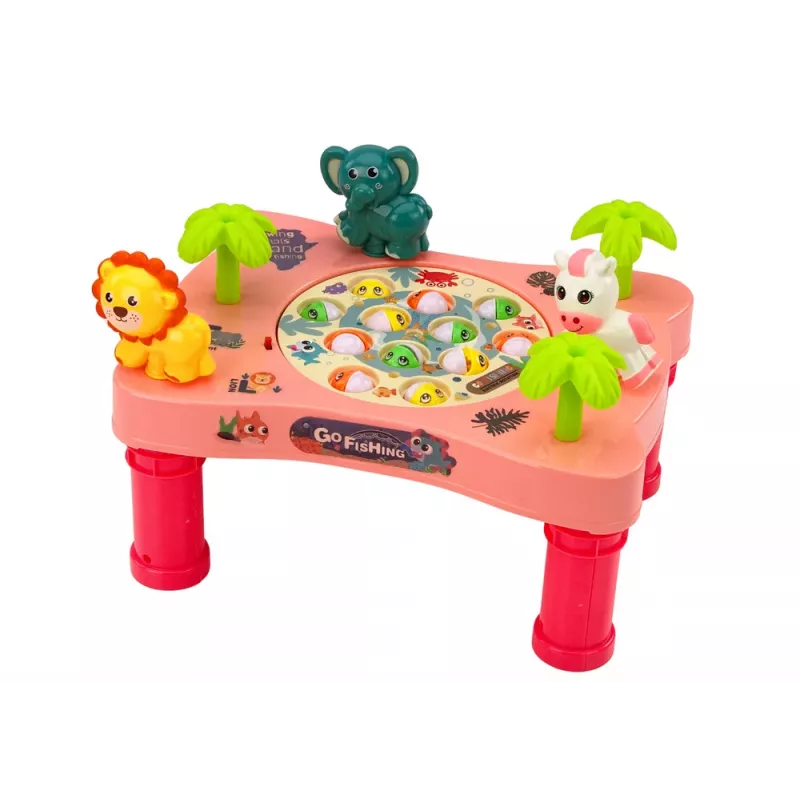 LEAN TOYS Kalastuspeli Pinkki Pöytä