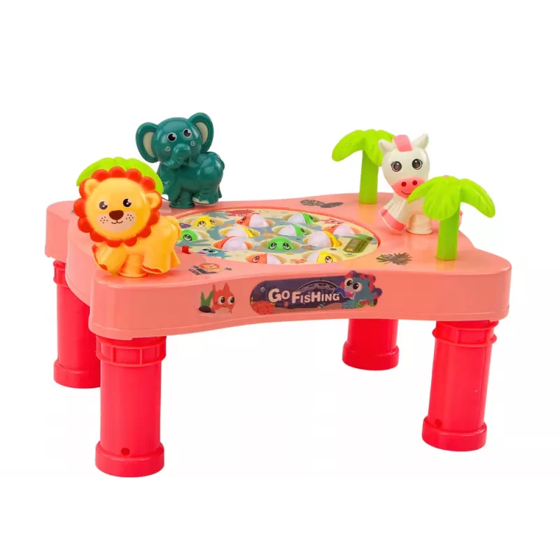 LEAN TOYS Kalastuspeli Pinkki Pöytä