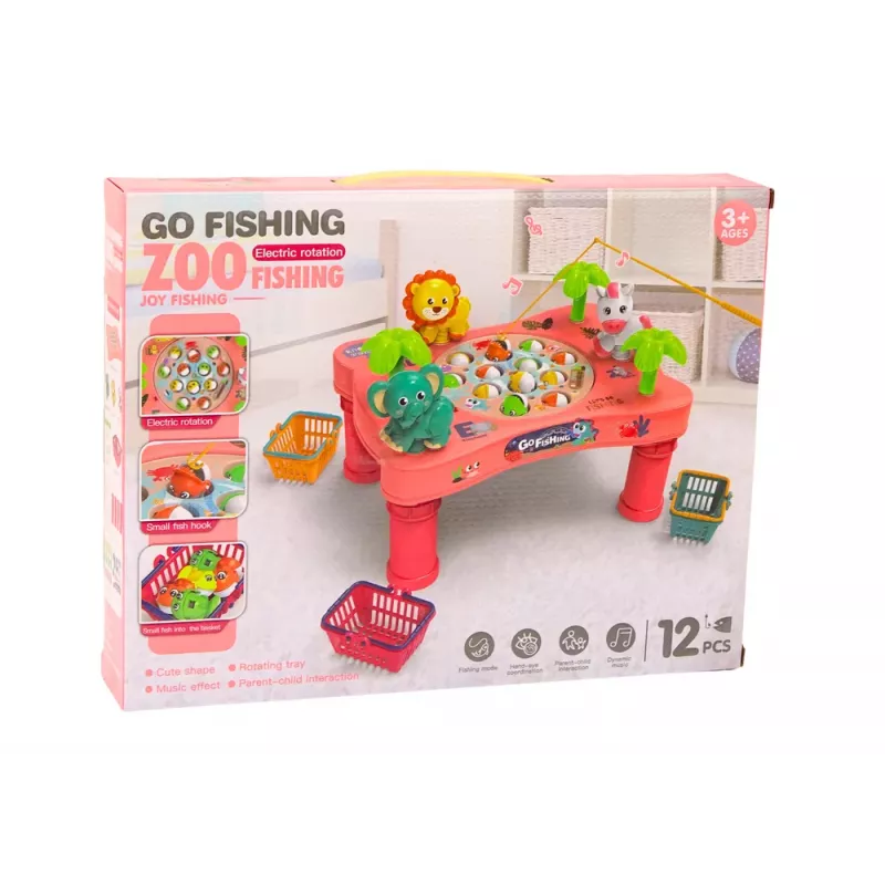 LEAN TOYS Kalastuspeli Pinkki Pöytä