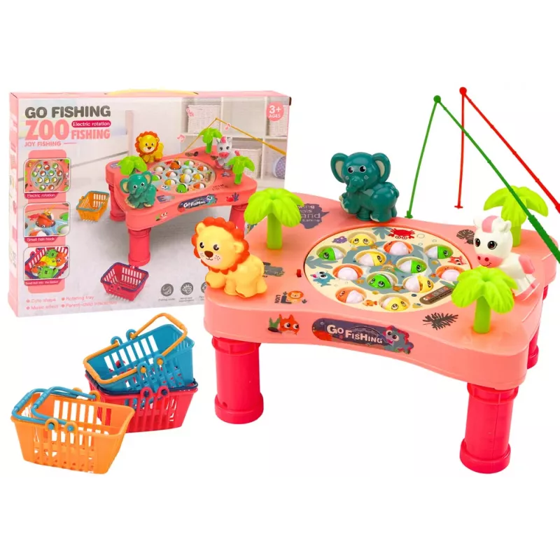 LEAN TOYS Kalastuspeli Pinkki Pöytä