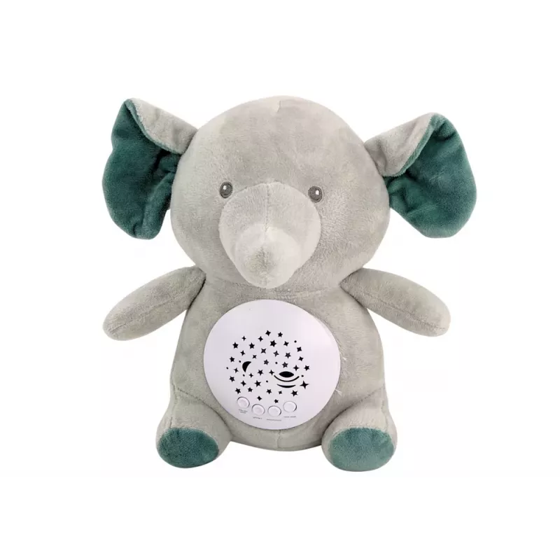 LEAN TOYS nalle norsu unilaulut valo tähtiprojektori harmaa