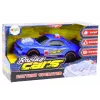 LEAN TOYS kilpa-auto valolla, äänellä ja avautuvalla konepellillä sininen