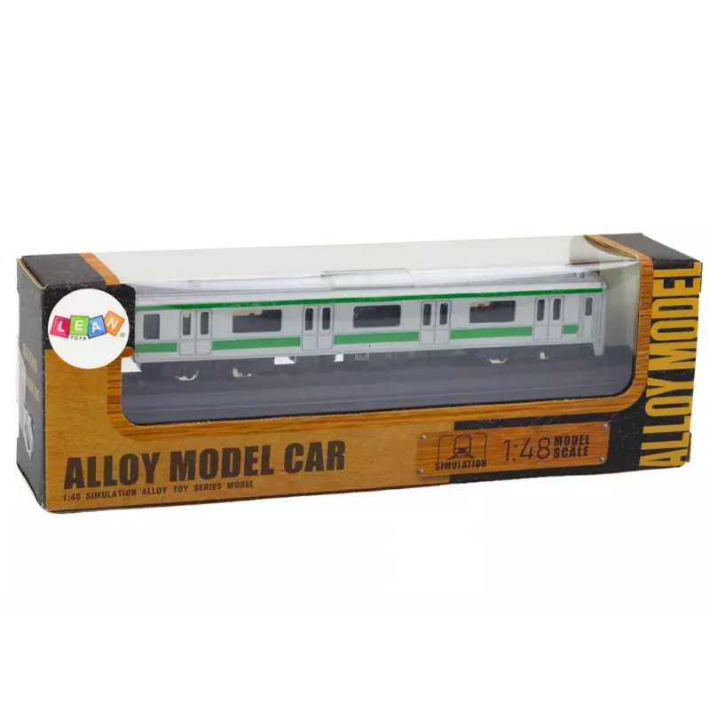 LEAN TOYS Keräily-mallijunavaunu 1:48 metalli hopea