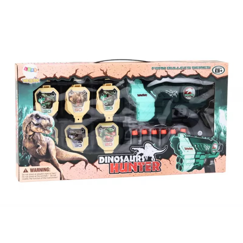 LEAN TOYS Vaahtomuoviset dinosaurukset vihreä nuoli sarja