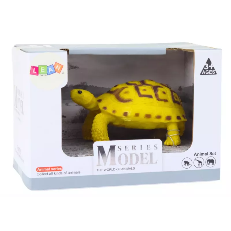 LEAN TOYS Keräilyfiguuri kilpikonna matelija keltainen ruskea D