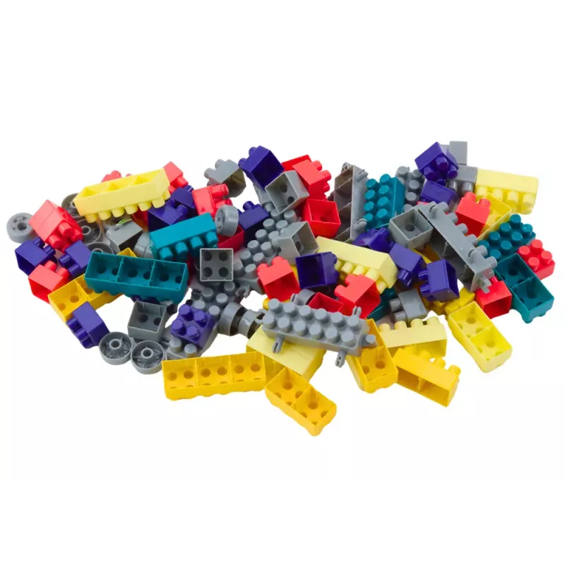 LEAN TOYS Monitoimipöytä 4in1 rakennuspalikat onkiminen piirtäminen sininen