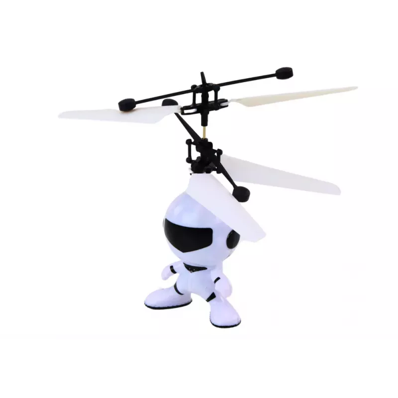 LEAN TOYS Lentävä astronautti käsiohjattava drooni helikopteri valkoinen