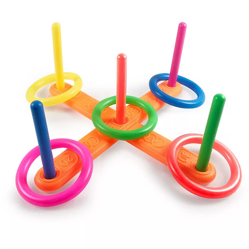 LEAN TOYS taitopeli renkaanheitto maaliin värikäs