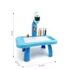 LEAN TOYS Mini-projektorirobotti pöytä 2in1 tarvike sininen