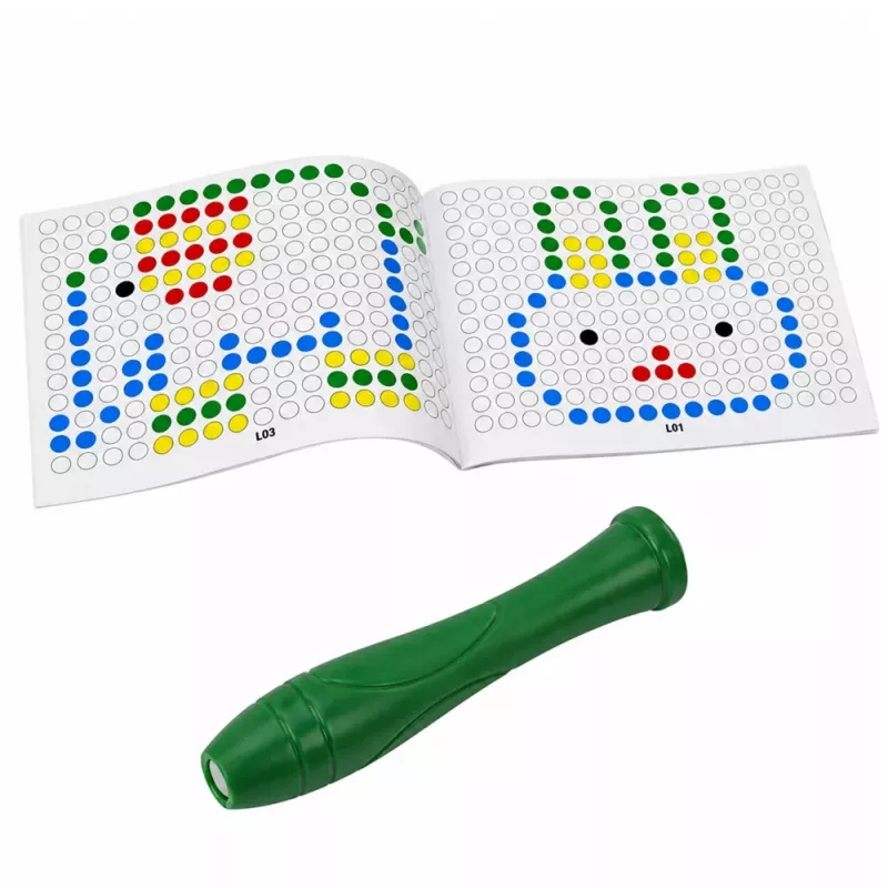LEAN TOYS Opettavainen magneettitaulu dinosauruspalapeli vihreä