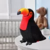 LEAN TOYS pehmo-tukaani lintu pehmolelu maskotti pehmolelu punainen 20 cm