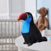 LEAN TOYS pehmo-tukaani lintu lelu sininen 35 cm