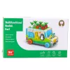 LEAN TOYS Opettavainen puuauto muotolajittelija labyrinttipulma