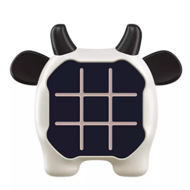LEAN TOYS Elektroninen peli 3in1 Tic Tac Toe Memory lehmä musta ja valkoinen