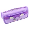 LEAN Koulun penaali kaksi taskua kissakuviolla violetti 22 cm