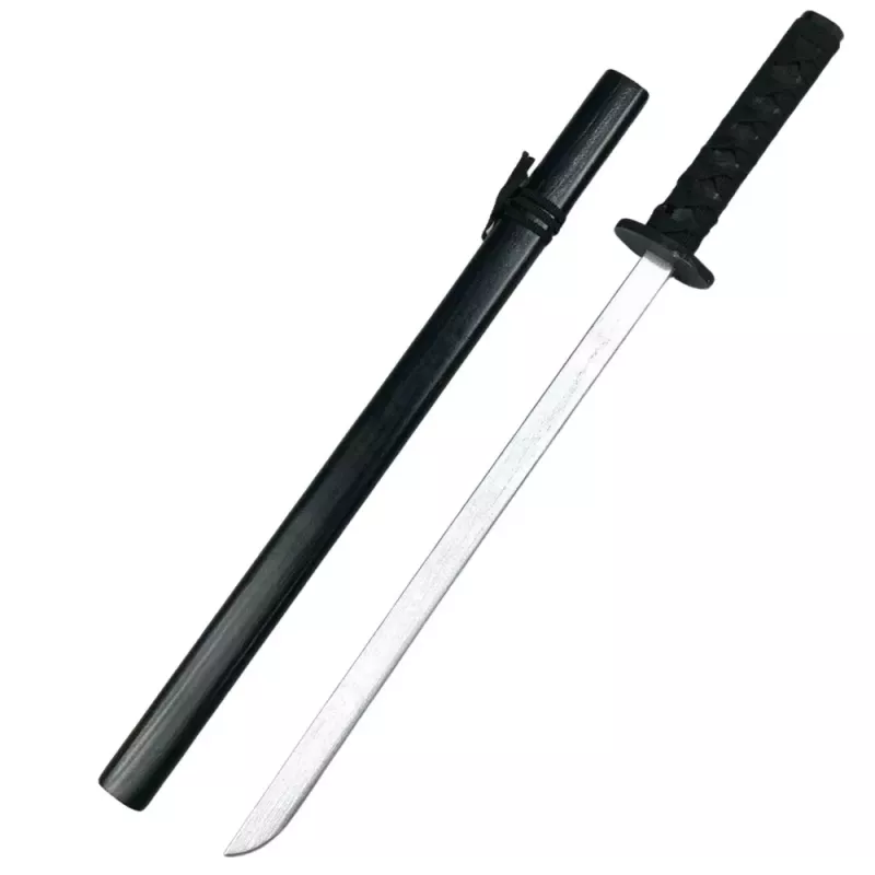 LEAN TOYS puinen katana-miekka leikkiharjoitusväline musta 70cm