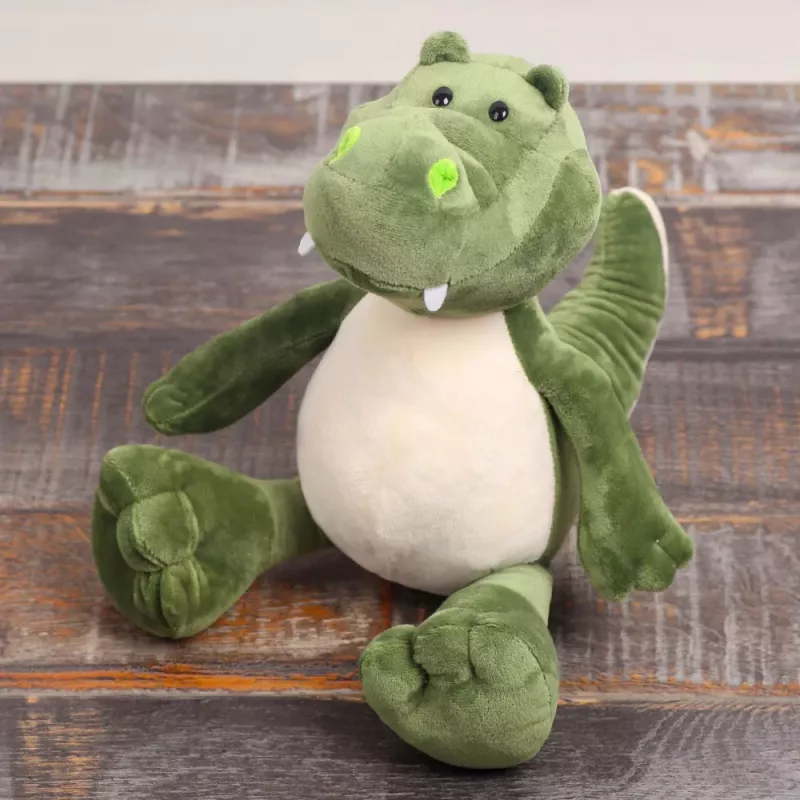 LEAN TOYS pehmomaskotti pehmolelu krokotiili vihreä 25cm