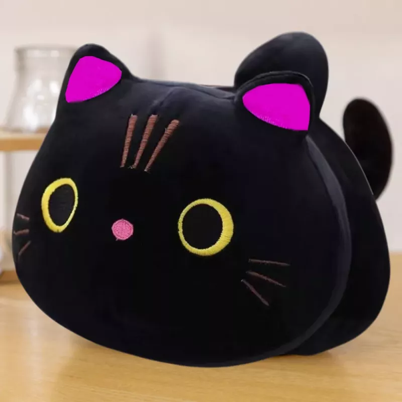 LEAN TOYS pehmomaskotti, pehmoeläin musta kissa, 18 cm