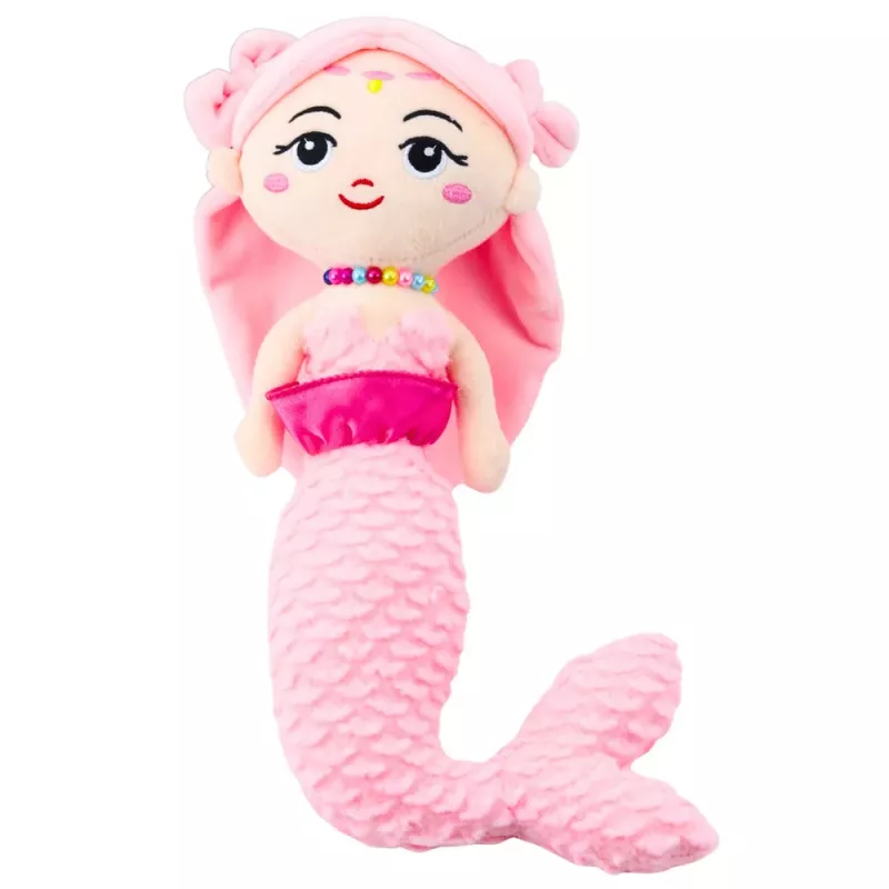 LEAN TOYS pehmo-merenneito helmillä pehmoeläin pinkki 32 cm