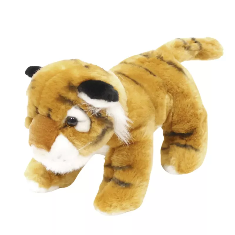 LEAN TOYS pehmomaskotti pehmoeläin tiikerikissa ruskea 25 cm