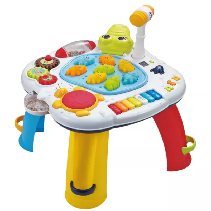 LEAN TOYS Interaktiivinen oppimispöytä piano rumpu krokotiili