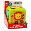 LEAN TOYS Interaktiivinen oppimiskuutio taaperoille leijona vihreä