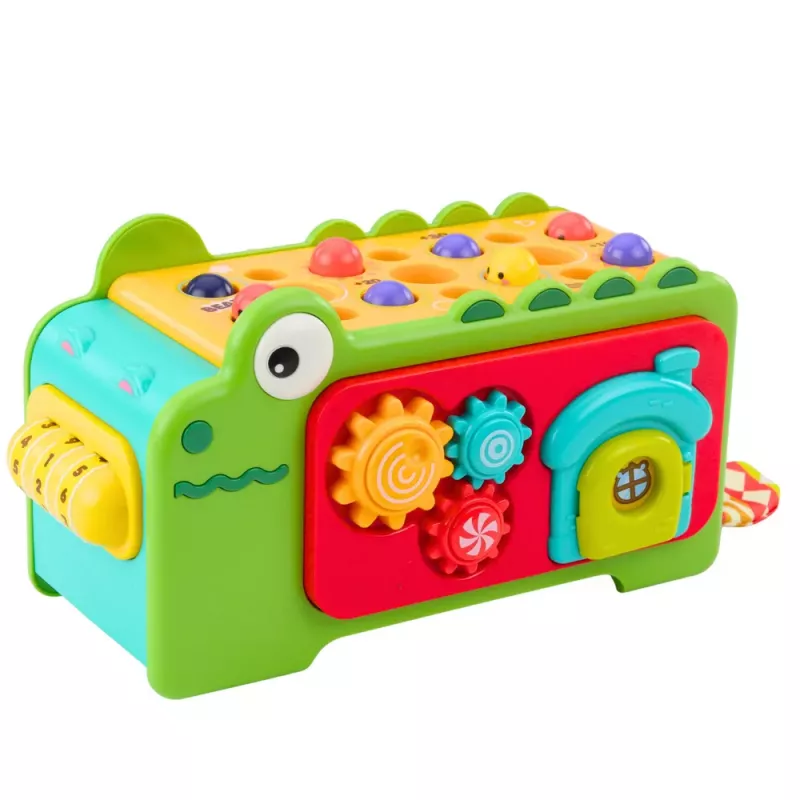 LEAN TOYS Oppimissensorinen kuutio symbaalit sokkelopeli krokotiili