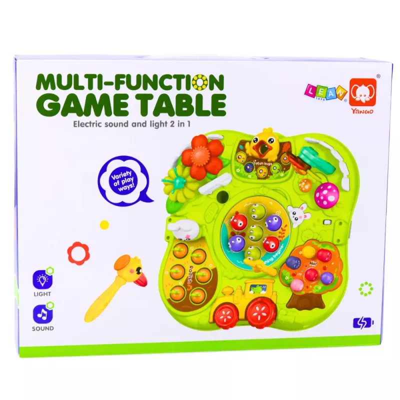 LEAN TOYS Monitoimitaulu interaktiivinen pöytä taaperoille taitopelit