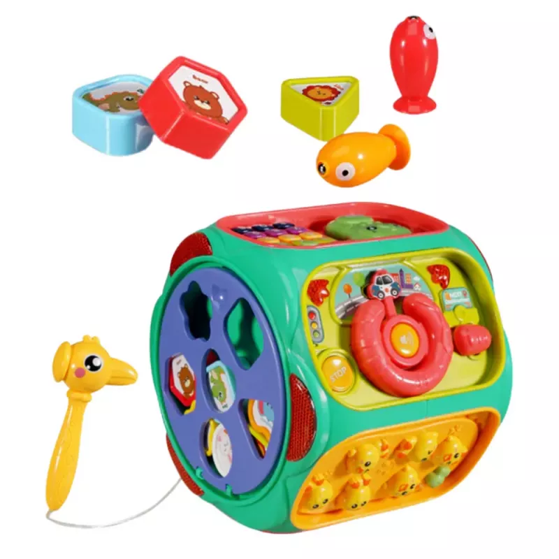 LEAN TOYS Oppimislelu interaktiivinen kuutio monitoiminen 8in1