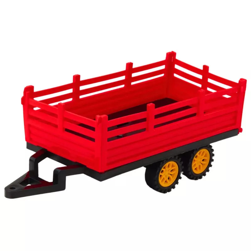LEAN TOYS RC-kauko-ohjaus traktori perävaunulla punainen