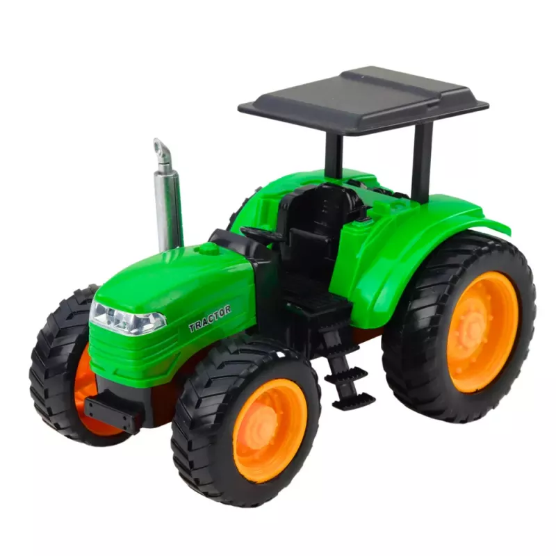 LEAN TOYS RC vihreä kauko-ohjattava maatilatraktori perävaunulla