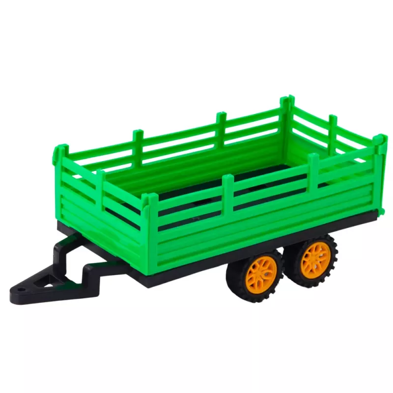 LEAN TOYS RC vihreä kauko-ohjattava maatilatraktori perävaunulla