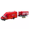 LEAN TOYS Paloautot leikkisetti punainen