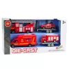 LEAN TOYS Paloautot leikkisetti punainen