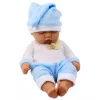 LEAN TOYS nukkuva vauvanukke sinisissä yöpuvuissa ja tupsupipossa