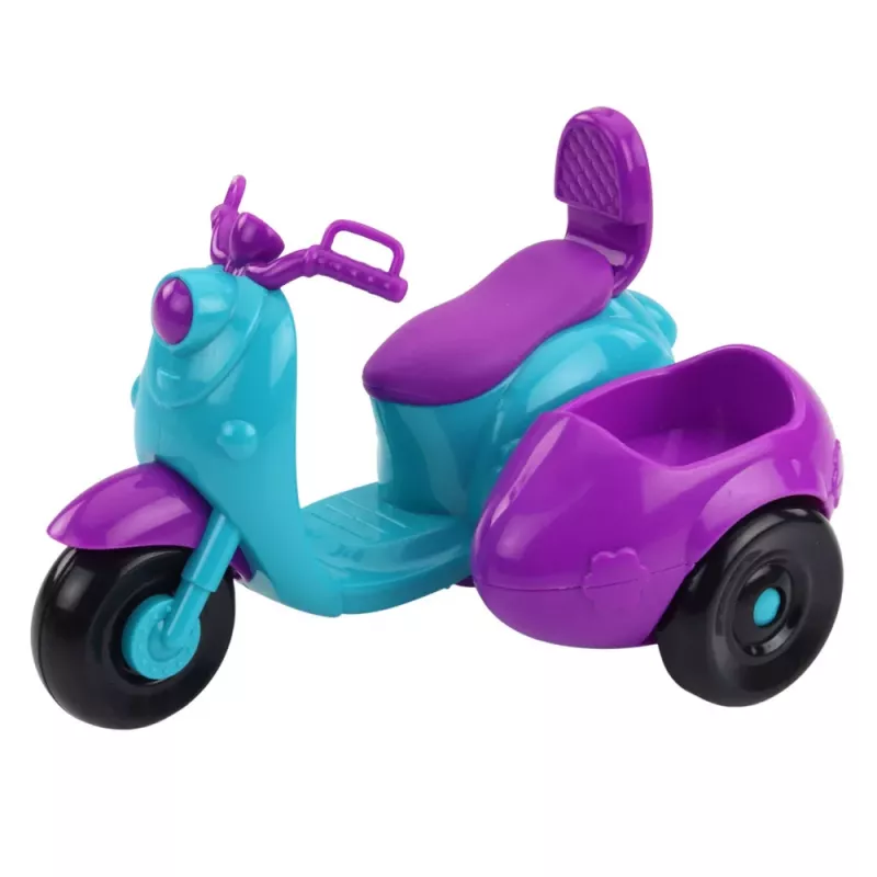 LEAN TOYS Ankiki mininukke kolmipyöräisellä potkulaudalla ja koira-setti