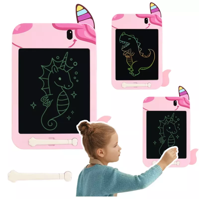 LEAN TOYS tussitaulu kirjoitus-LCD-kynä yksisarvinen pinkki 8.5