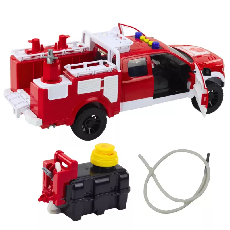 LEAN TOYS paloauto vedellä, valoilla ja äänillä, valkoinen punainen 1:12