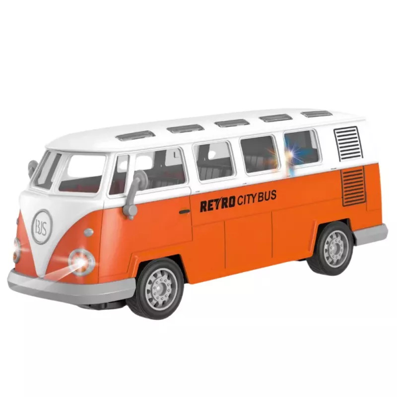 LEAN TOYS retro kaupunkibussi kauko-ohjaus RC valot 1:30