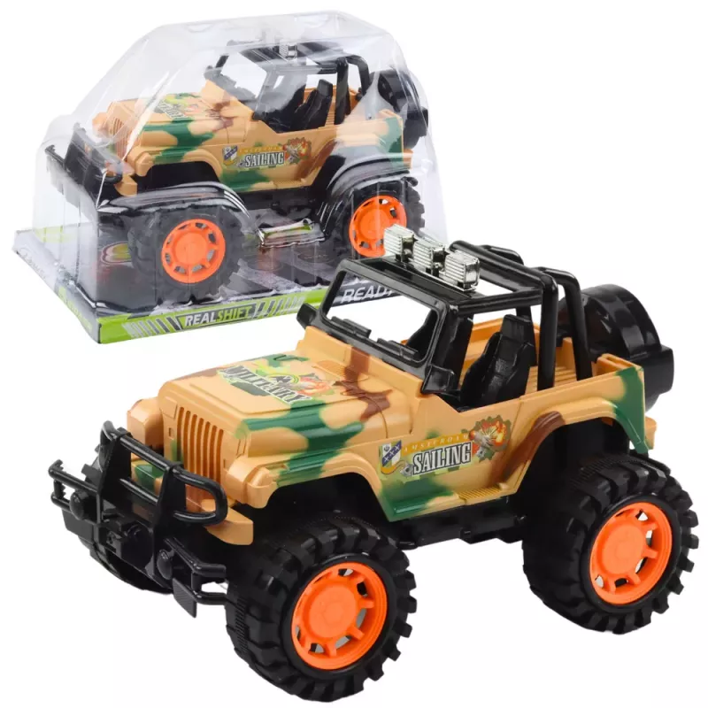 LEAN TOYS suuri sotilasmaastoauto beige