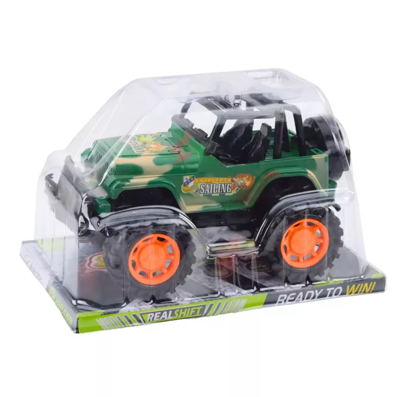 LEAN TOYS suuri sotilasmaastoauto vihreä