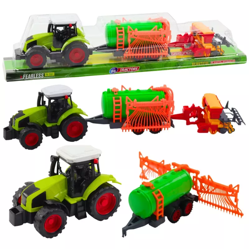 LEAN TOYS maataloustraktori maatilan säiliöauto haravasarja