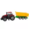 LEAN TOYS maataloustraktori keltaisella perävaunulla punainen 46 cm