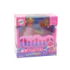 LEAN TOYS mini nukke yöpuvussa setti pinkillä sängyllä