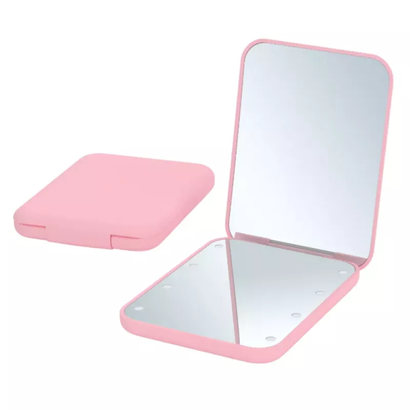 LEAN taskupeili meikkipeili LED-valoilla pinkki