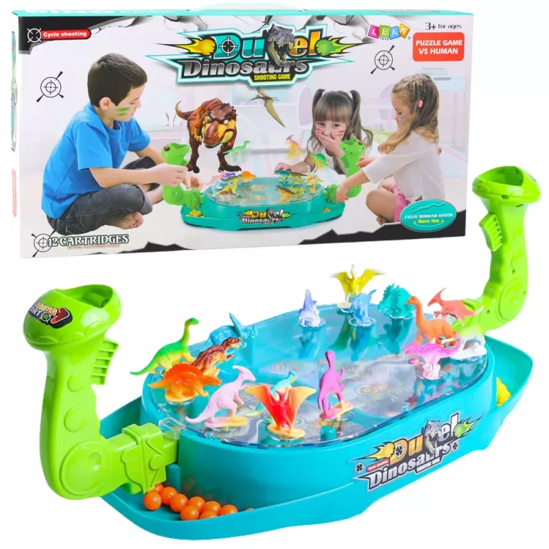 LEAN TOYS Arcadepeli Ballsaurs dinosaurusten kaataminen ammunta