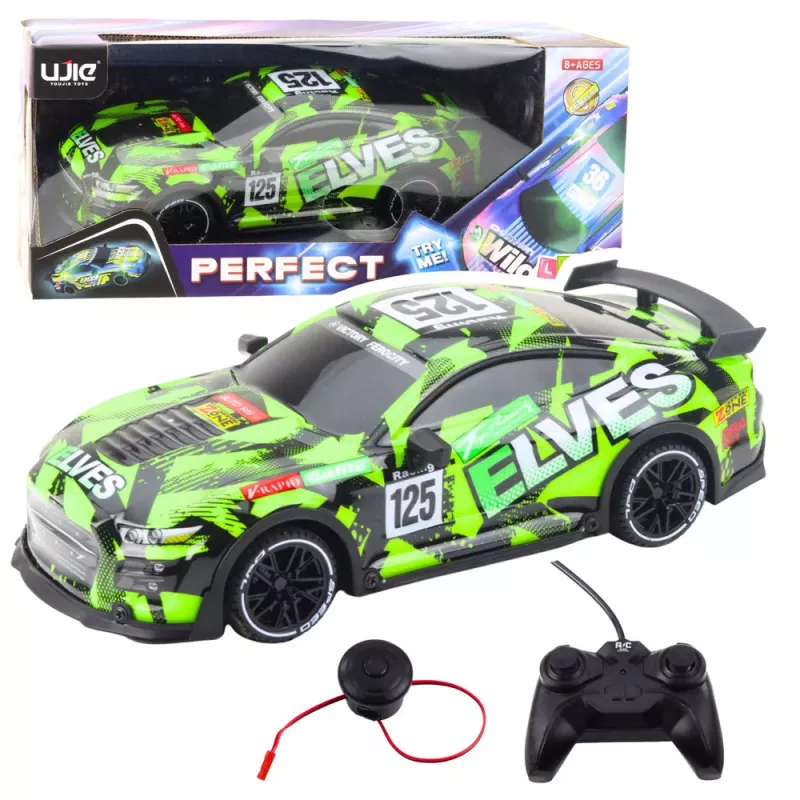 LEAN TOYS urheiluauto kauko-ohjattava äänellä vihreä