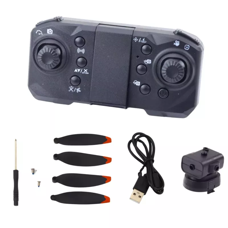 LEAN TOYS drooni D6 PRO kamera LED-valot sovellus vaaleanharmaa