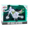 LEAN TOYS Motocross Off-Road Drive valot äänet valkoinen